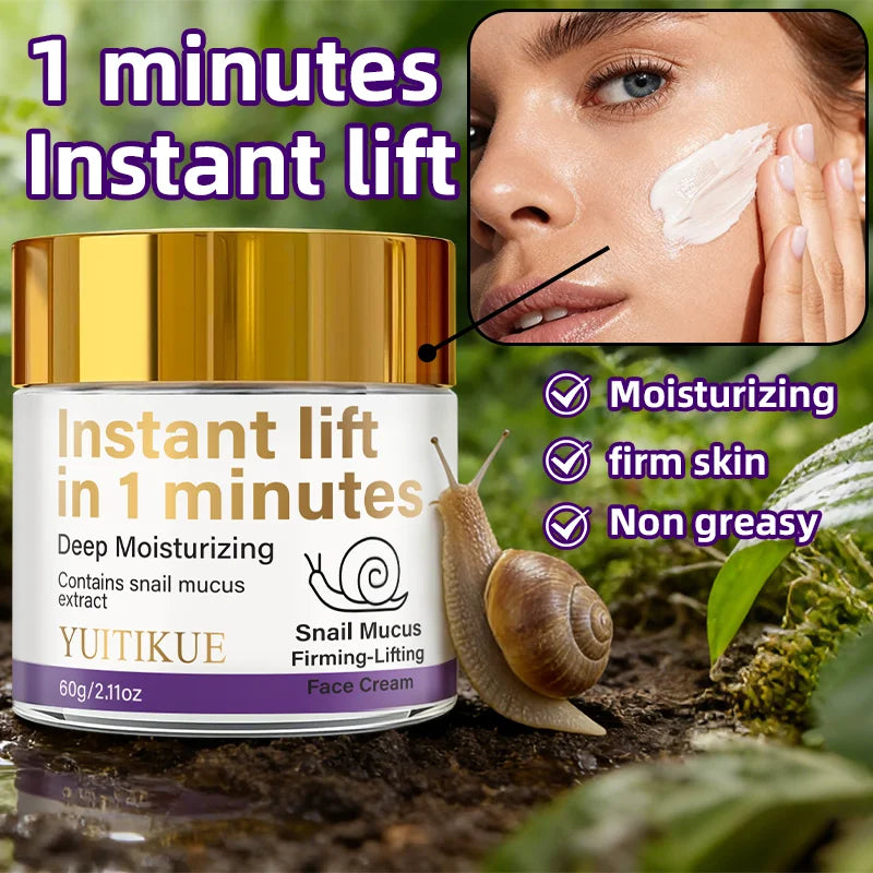 Snail Mucin Firming Face Cream Anti Aging Moisturizer and Lifting Gel