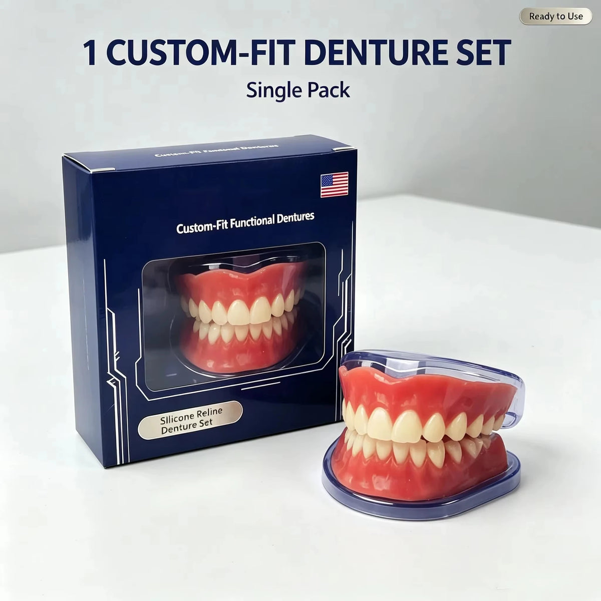 Instant Smile Cosmetic Dentures for Full Mouth