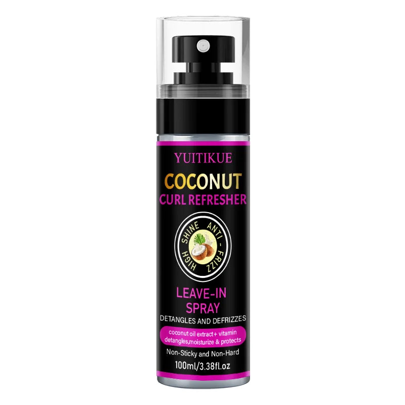 YUITIKUE Coconut Curl Refresher Spray Anti Frizz Detangling Hair Mist - 15