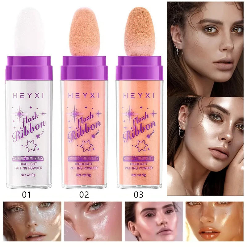 HEYXI Glitter Highlighter Powder Shimmer Makeup for Face Hair and Body - 2