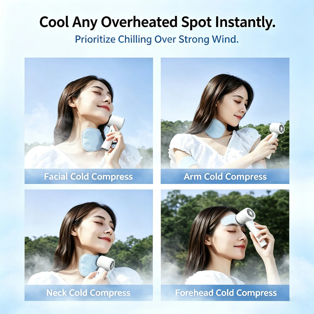 Rechargeable Ice Cooling Handheld Fan for Travel