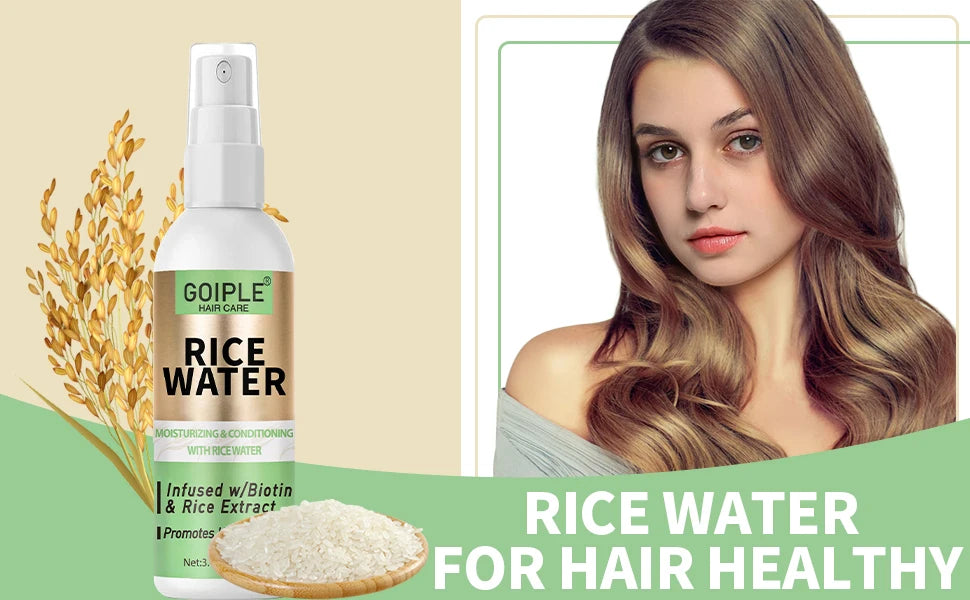 Goiple Rice Water Hair Growth Spray for Damaged and Frizzy Hair 100ml - 7