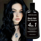 Black Hair Dye Shampoo 4-in-1 Conditioning Anti Frizz Formula 100ml