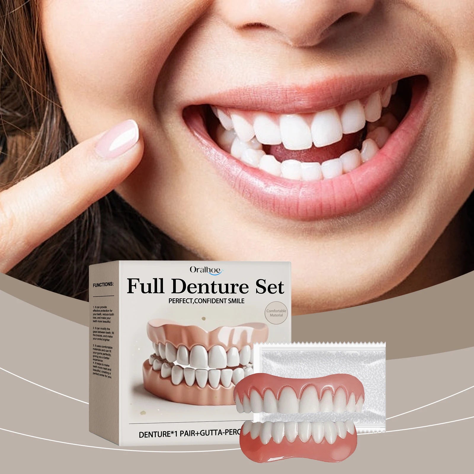 Temporary Silicone Denture Set for Smile Restoration - 9