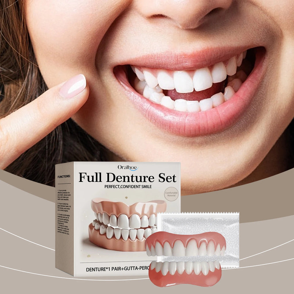 Temporary Silicone Denture Set for Smile Restoration