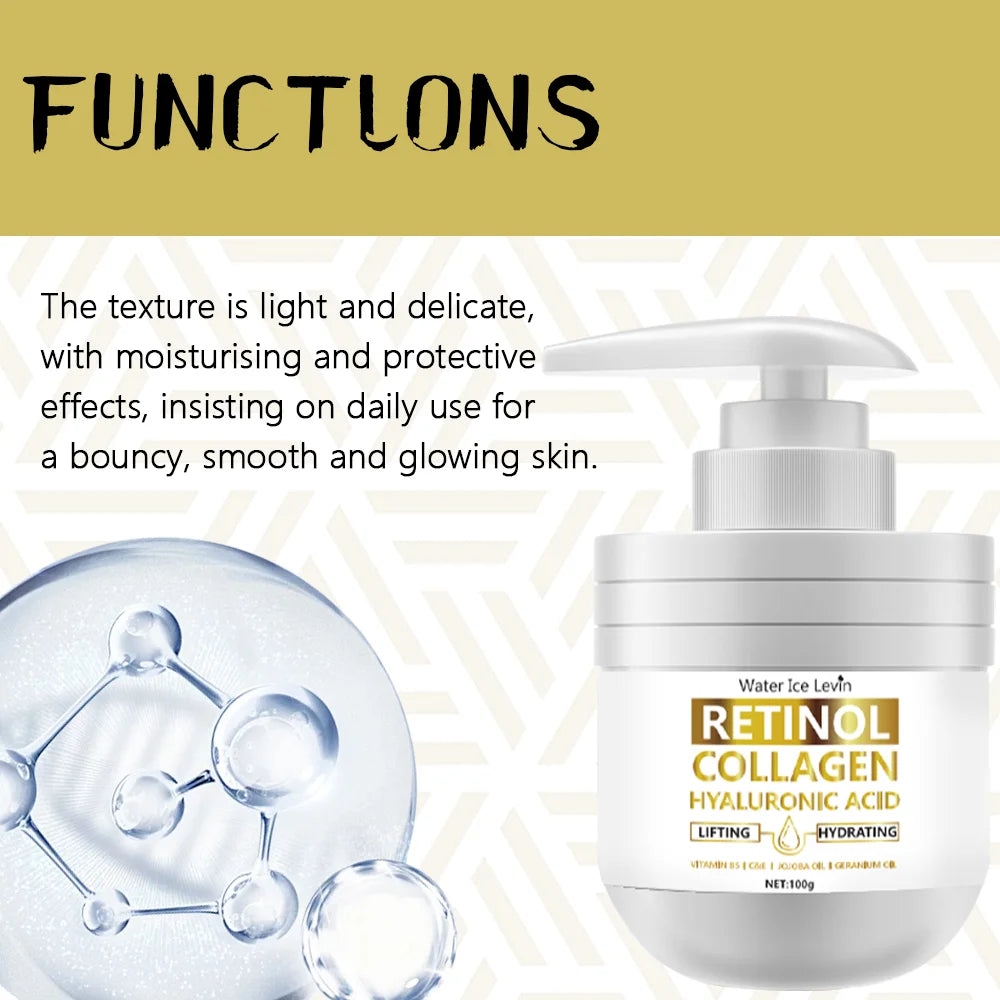 Retinol Collagen Hyaluronic Acid Face Cream Anti Aging Moisturizer - 4