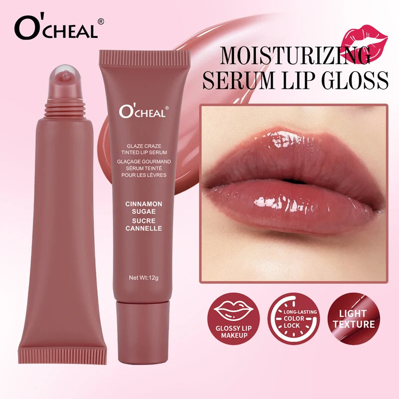 O'Cheal Glaze Tinted Lip Serum Moisturizing Gloss