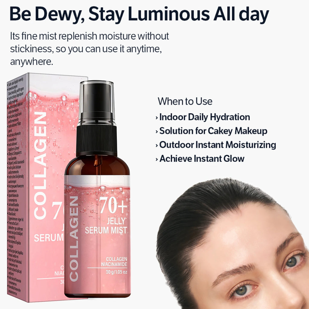 Collagen Jelly Serum Mist Anti Aging Hydrating Face Spray 30g
