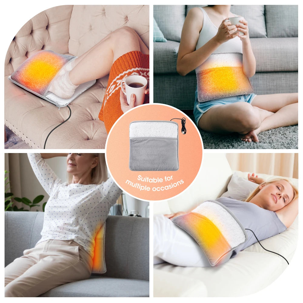 Electric Heated Foot Warmer with Adjustable Temperature and Timer - 24
