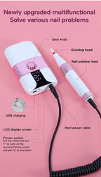 Portable Rechargeable Electric Nail Drill for Manicure and Pedicure