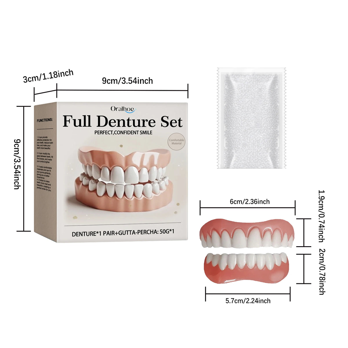 Temporary Silicone Denture Set for Smile Restoration