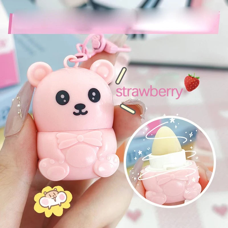 Cute Bear Fruit Lip Balm Moisturizing Daily Lip Care Treatment - 12