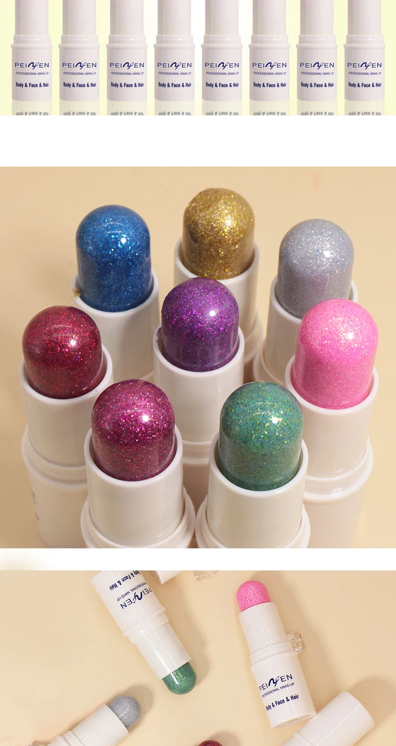 Peifen Glitter Makeup Stick Waterproof Face Body Highlighter