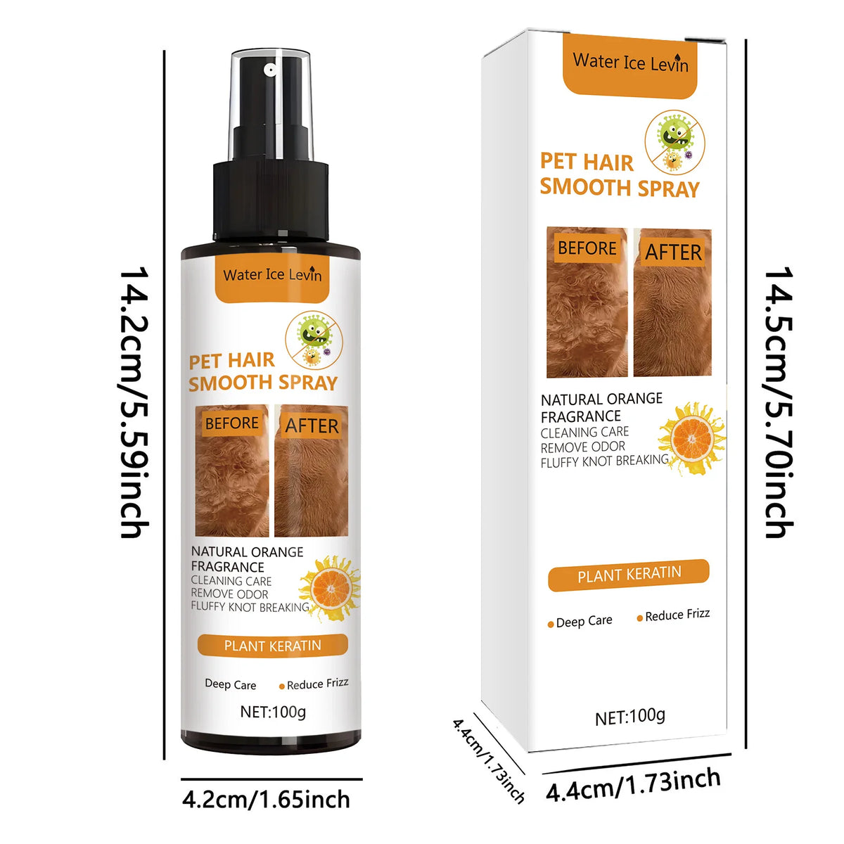 Pet Hair Detangler Spray Smoothing Conditioner for Dogs and Cats