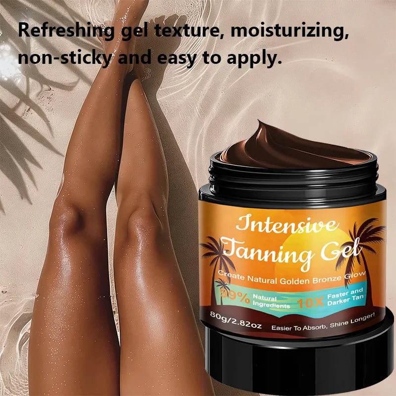YUITIKUE Intensive Tanning Gel Natural Bronzer for Golden Bronze Glow