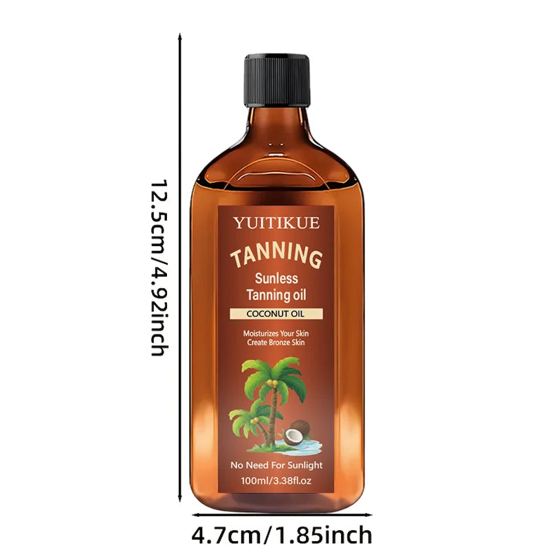 YUITIKUE Coconut Sunless Tanning Oil Moisturizing Bronze Glow Body Bronzer - 14