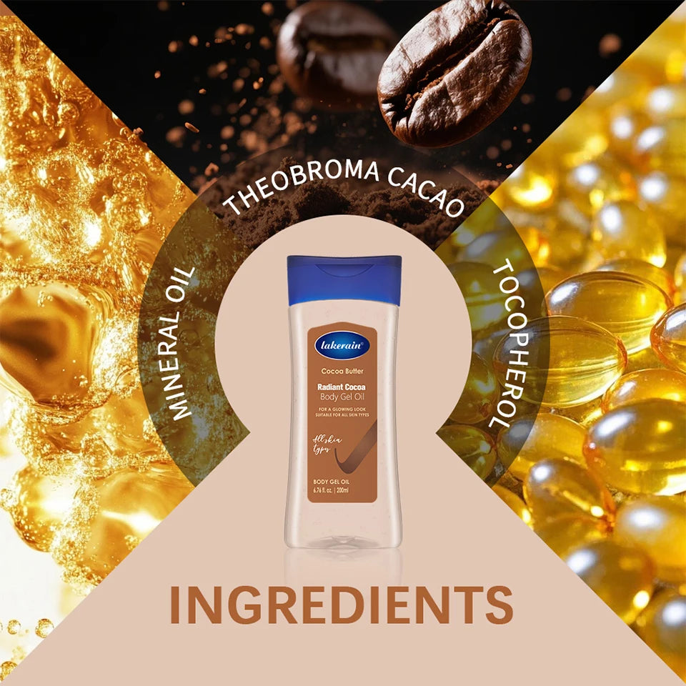 Radiant Cocoa Body Gel Oil for Deep Hydration and Glowing Skin