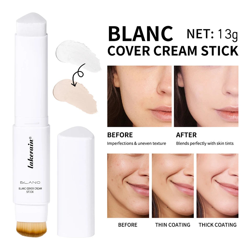 Color-Adapting Foundation Stick with Built-in Blending Brush
