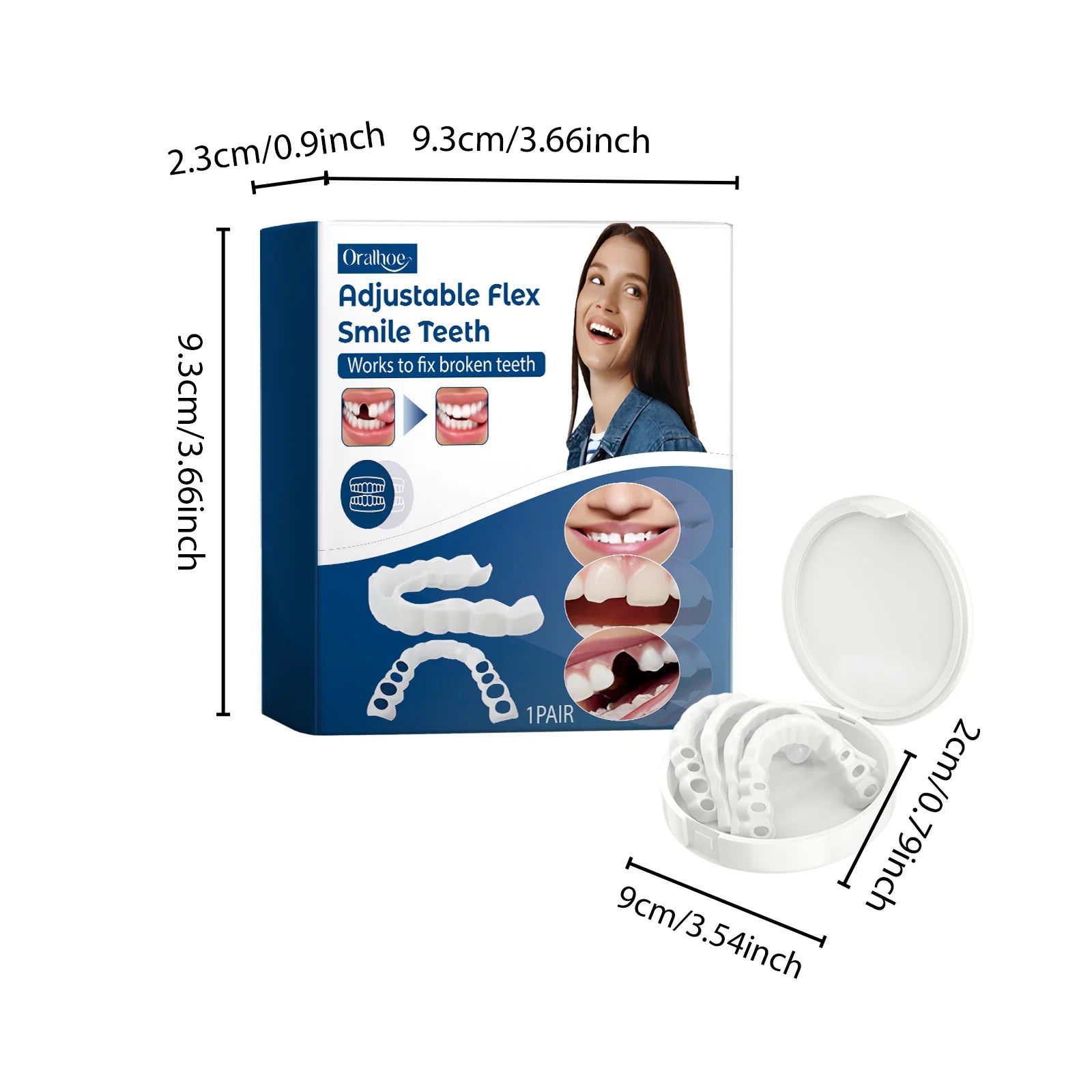 Adjustable Snap-On Smile Veneers for Missing Teeth - 9