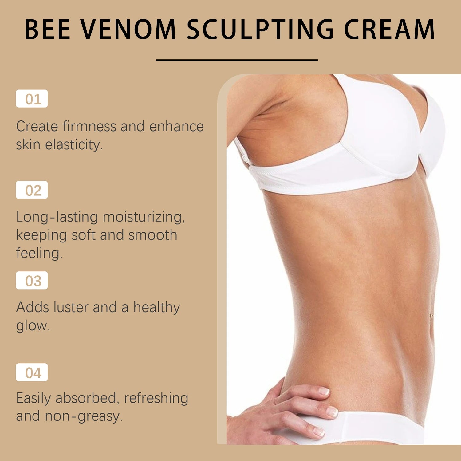 Bee Venom Sculpting Cream Thermo Firm Body Moisturizer - 5