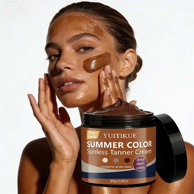 Yuitikue Self Tanning Cream Deep Dark Sunless Bronzer for Face and Body