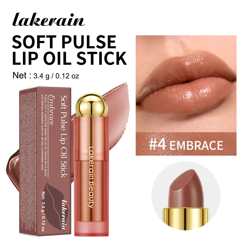 3-in-1 Tinted Hydrating Lip Oil Stick for Glossy Plump Lips - 25