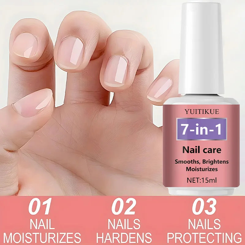 YUITIKUE 7-in-1 Nail Treatment Polish Moisturizing Base and Top Coat