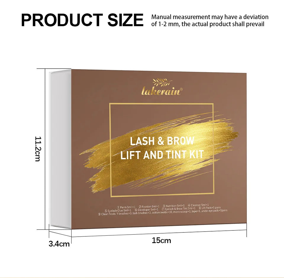 Professional Lash Lift and Brow Tinting Kit for Salon and Home Use - 15
