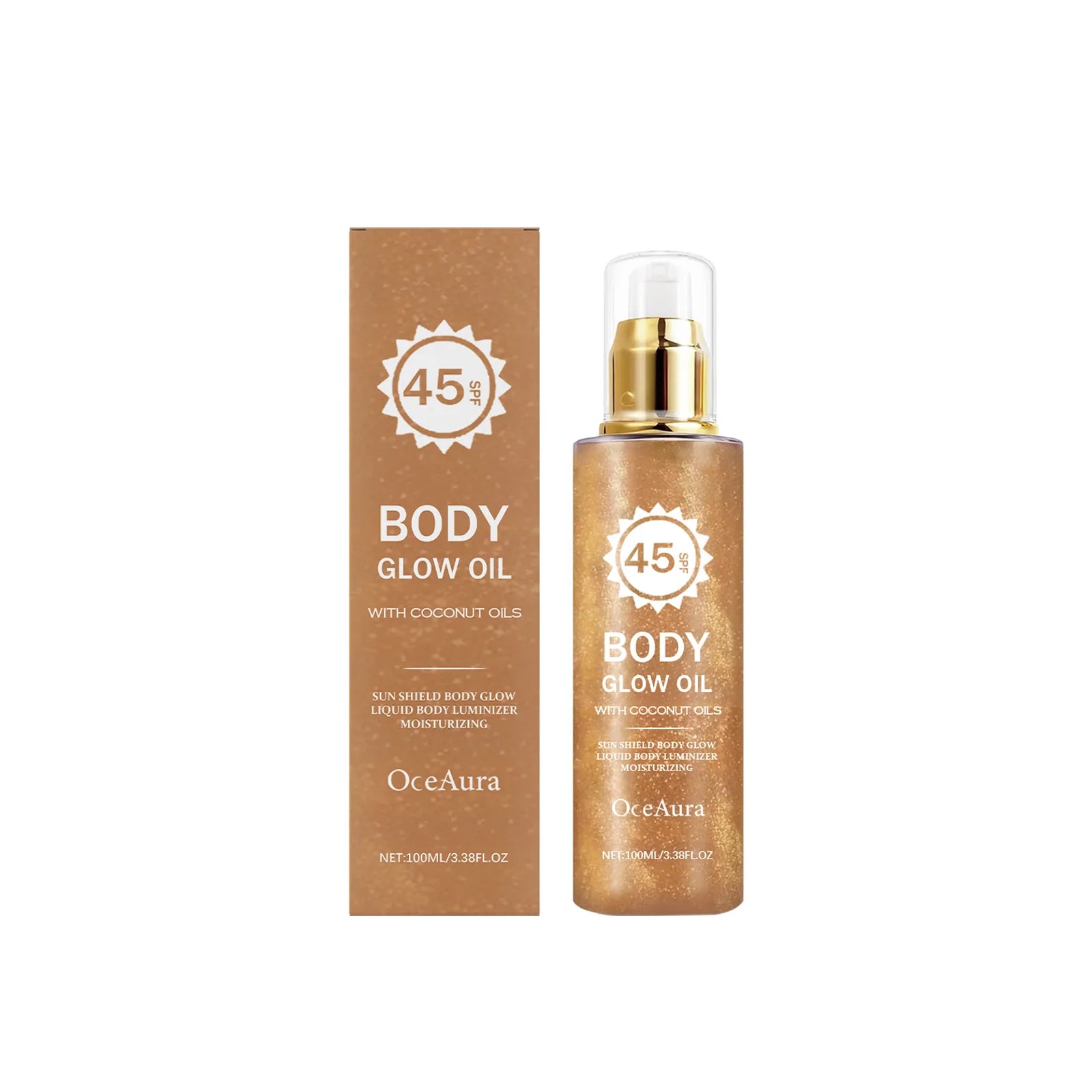 SPF 45 Coconut Glowing Body Oil Sun Protection - 7