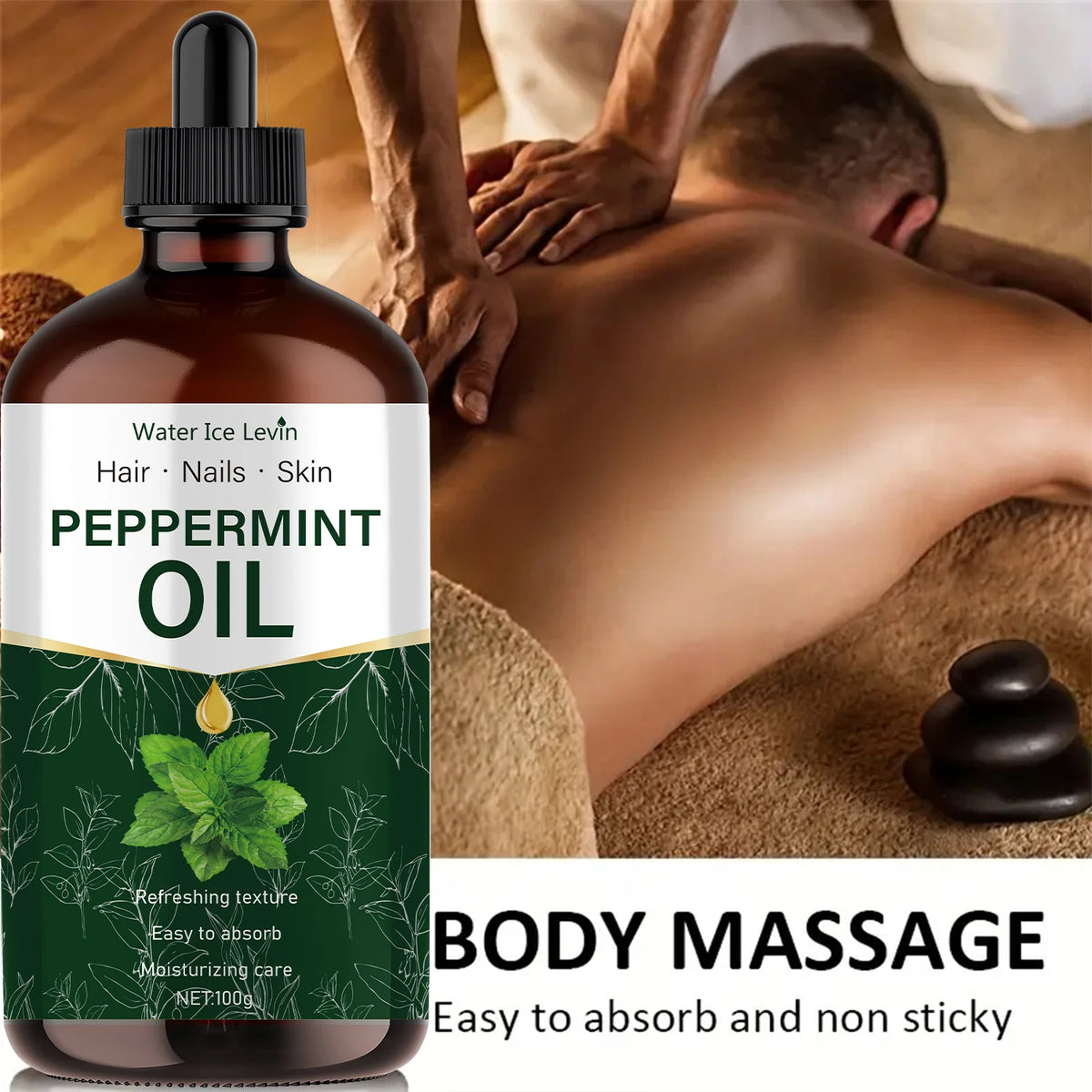 Peppermint Essential Oil Natural Moisturizing Body and Hair Care 100g