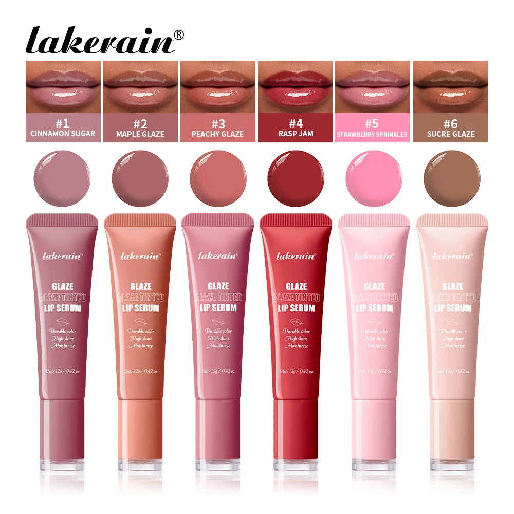 Hydrating Tinted Lip Gloss Serum for Shiny Plump Lips
