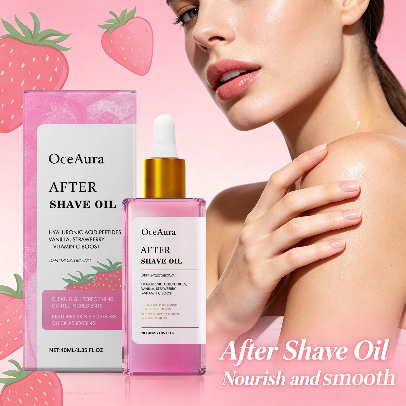 Strawberry Soothing After Shave Oil for Skin Irritation and Redness - 5