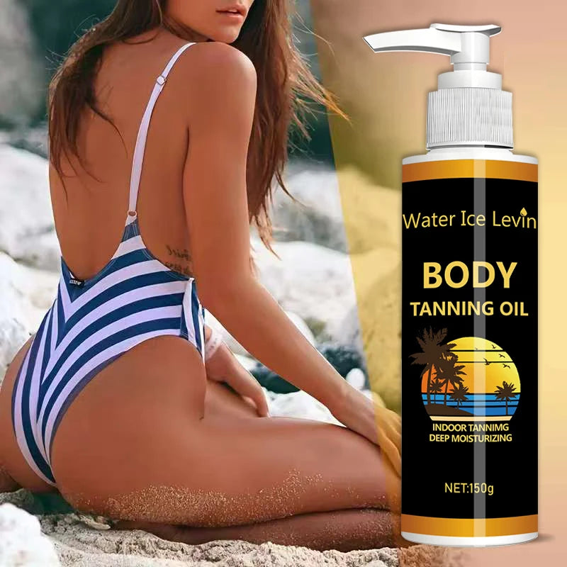 Water Ice Levin Body Tanning Oil Sunless Bronzer Moisturizing Lotion - 5