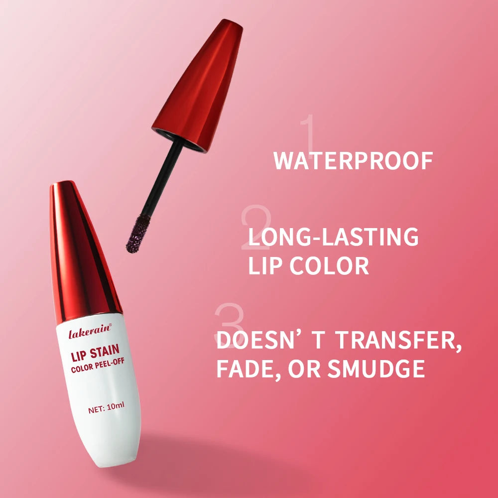 Waterproof Peel-Off Lip Stain for Long-Lasting Matte Color