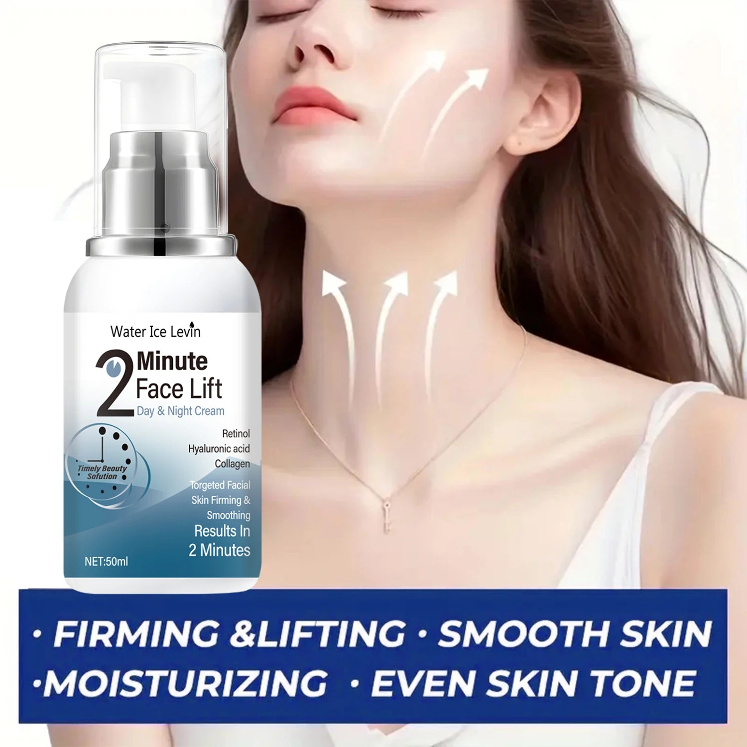 Water Ice Levin 2 Minute Face Lift Anti Aging Day and Night Cream - 4