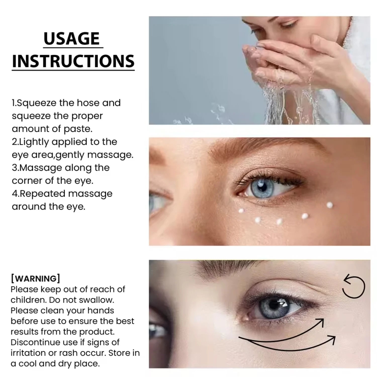 Bee Venom Eye Cream Moisturizing Collagen Serum for Brighter Eyes - 5