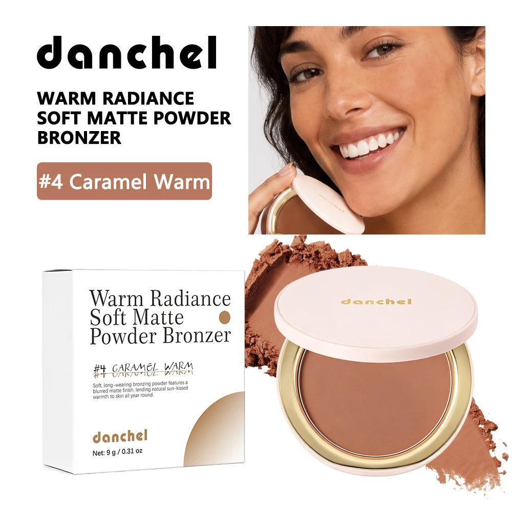 Matte Pressed Powder Bronzer for Face Contouring