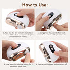 Electric Nail Trimmer and Polisher with LED Light
