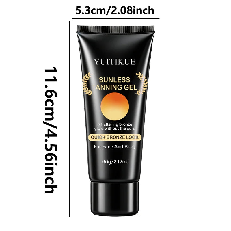 YUITIKUE Sunless Tanning Gel Quick Bronze Self Tanner for Face and Body