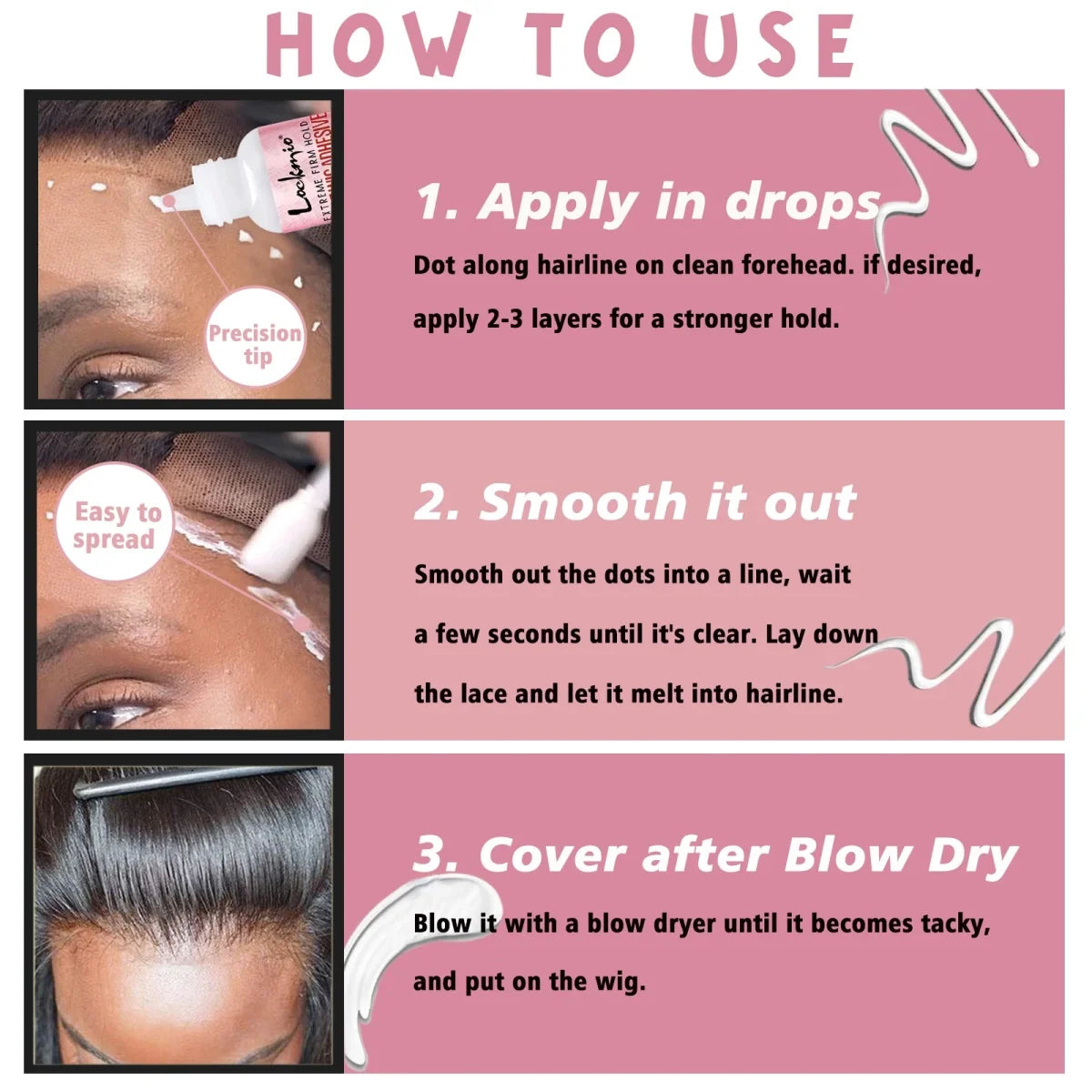 Lace Wig Glue Adhesive and Remover Set with Dual Ended Applicator - 18