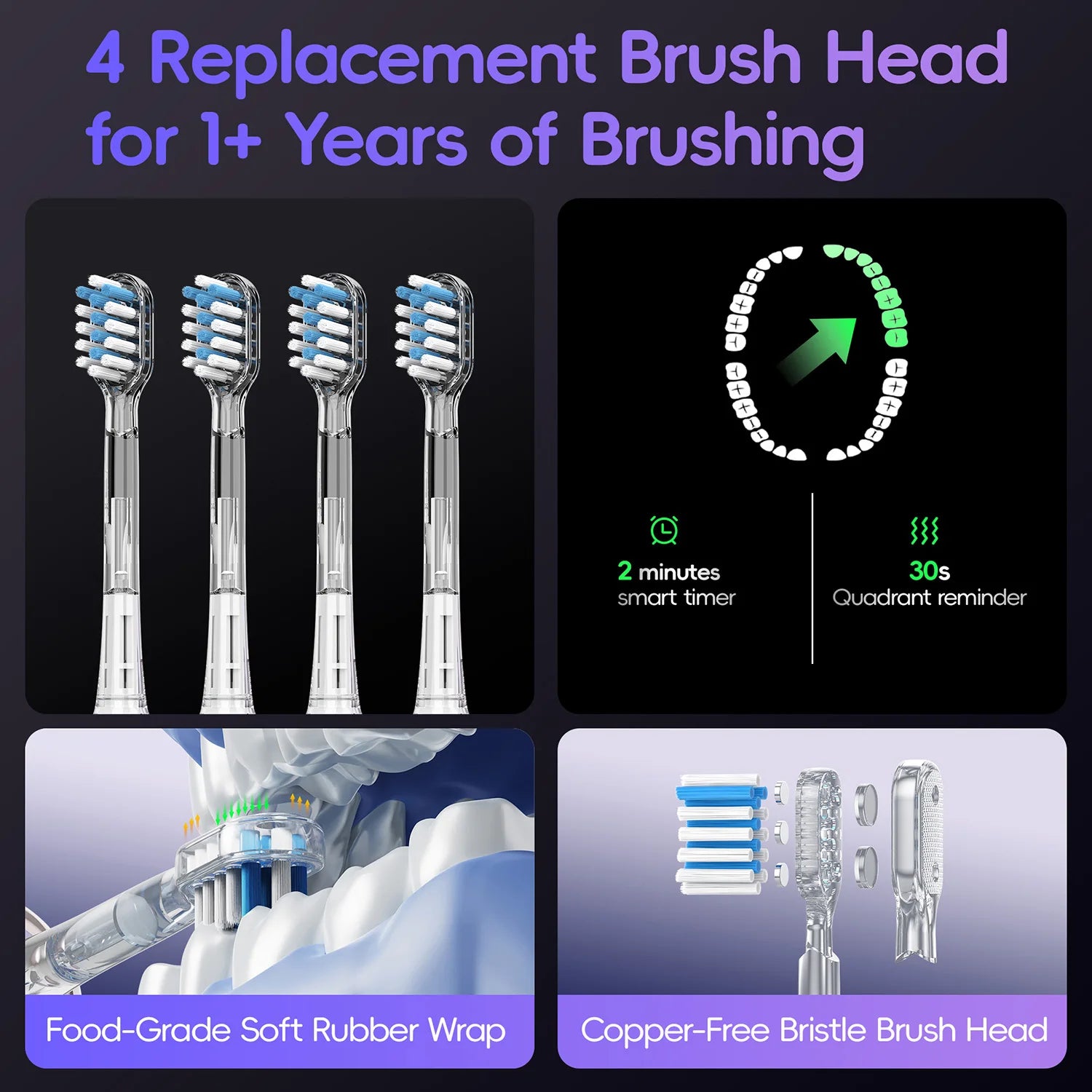 Portable Electric Water Flosser and Sonic Toothbrush Oral Care Kit - 6