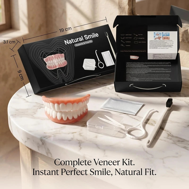 Full Mouth Denture Set with Cleaning and Storage Case - 7