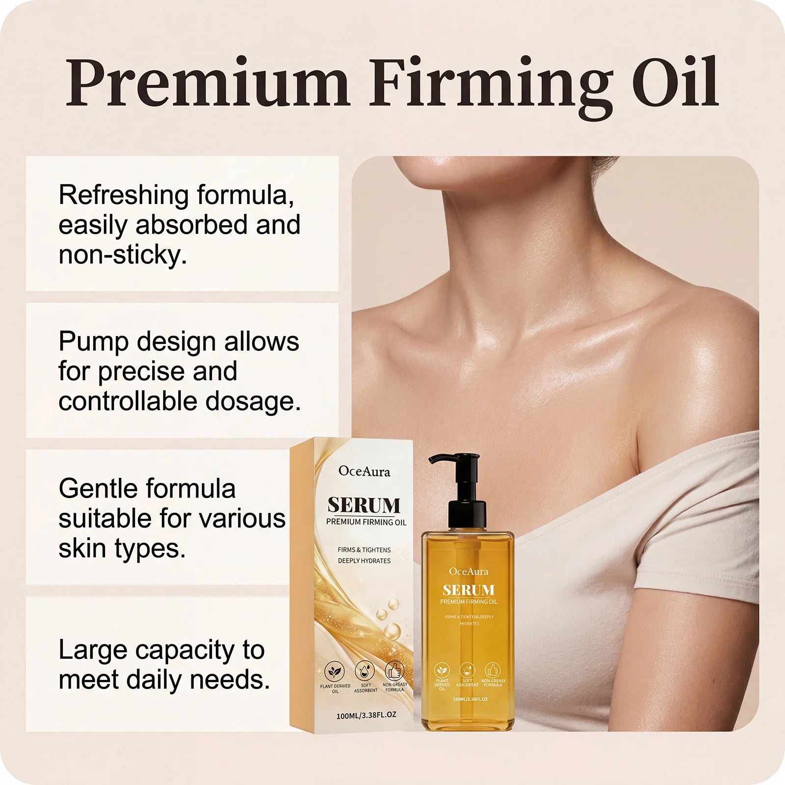 Firming Body Oil for Skin Tightening and Hydration - 8