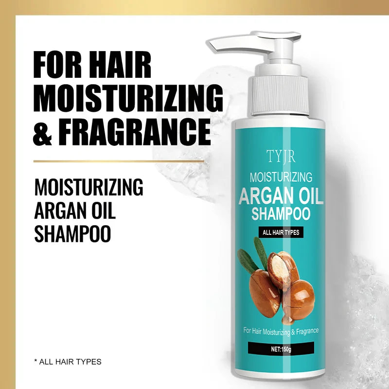Argan Oil Moisturizing Shampoo for All Hair Types 150g - 8