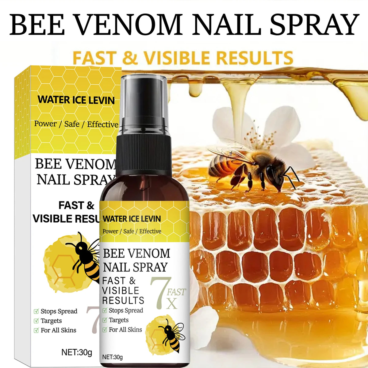 Bee Venom Nail Repair Spray Fast Acting Nail Care Solution