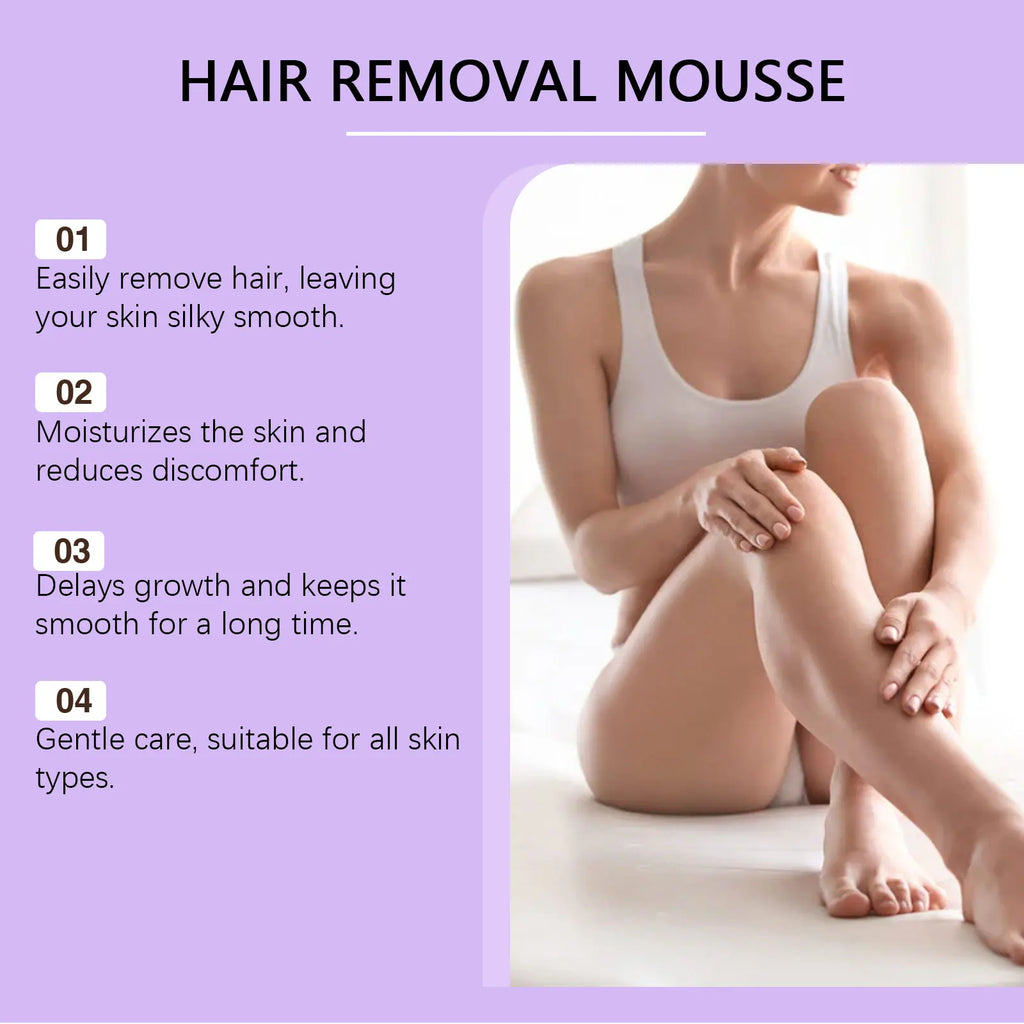 Painless Hair Removal Foam Mousse for Smooth Skin