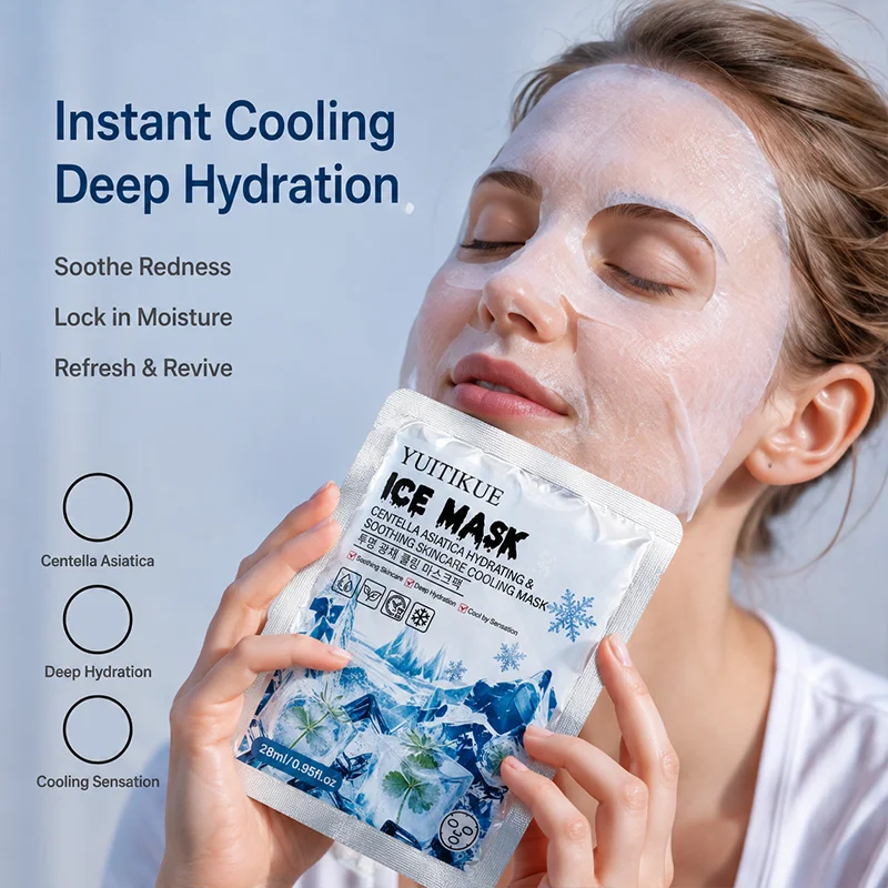 YUITIKUE Centella Asiatica Ice Mask Cooling Hydrating Face Sheet Mask