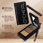 O'CHEAL Three Color Eyebrow Powder Waterproof Makeup Palette