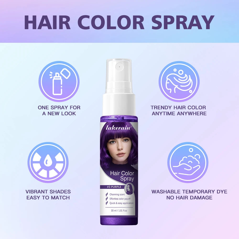 Temporary Hair Color Spray for Instant Styling