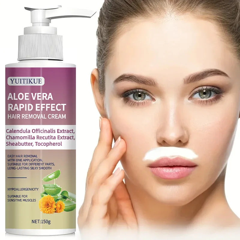 YUITIKUE Hair Removal Cream Fast Gentle Facial Body Depilatory 150g